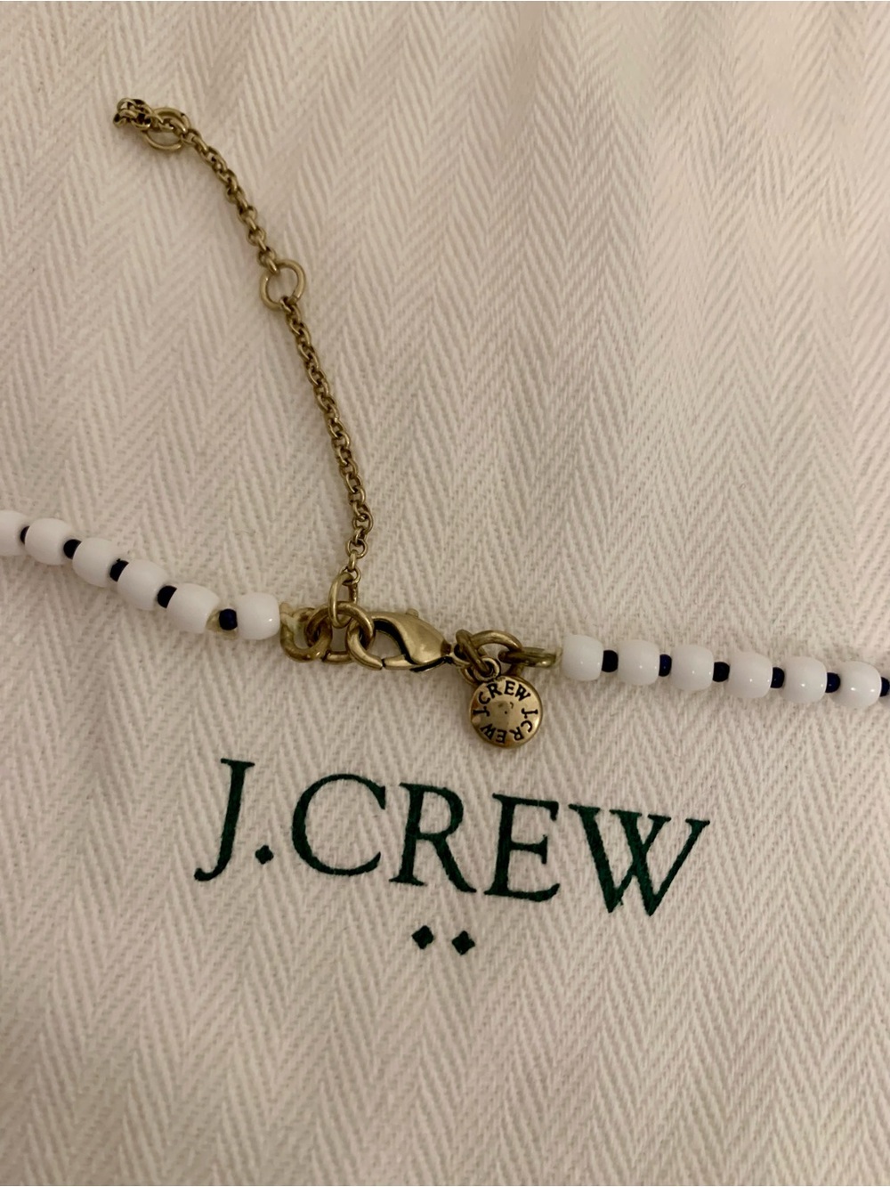 J Crew Blue Beaded Tassel Necklace - Picture 3 of 3